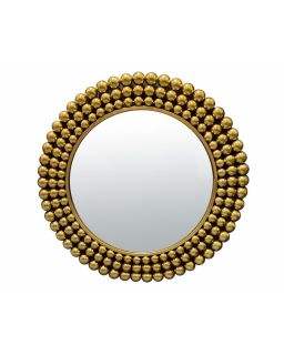 Miroir Metal Dore Boules 70Cm