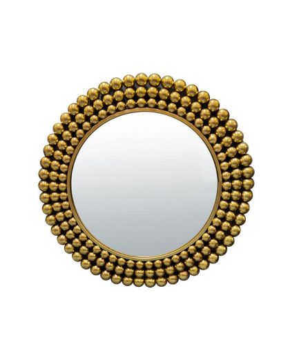 Miroir Metal Dore Boules 70Cm