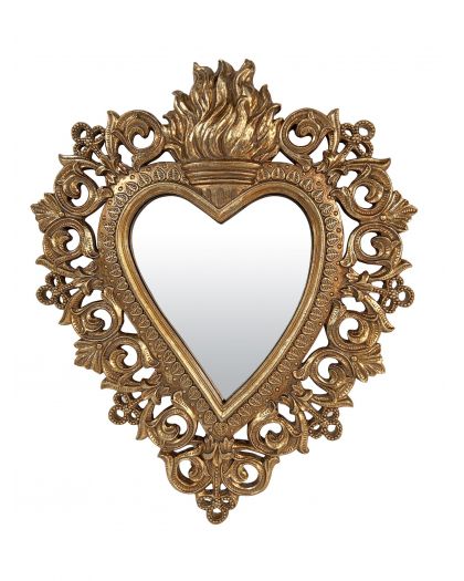 Deco Miroir Ex-Voto Coeur 24,8X29,8Cm