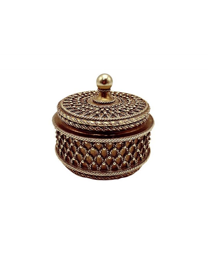 Boite Mailles Dore Vieilli 10,5X8,5Cm