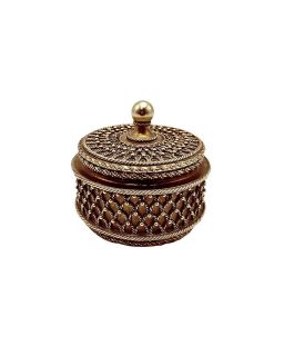 Boite Mailles Dore Vieilli 10,5X8,5Cm
