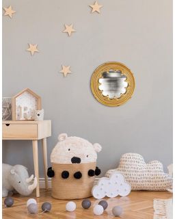 Miroir Cali Convexe Dore Ø19Cm