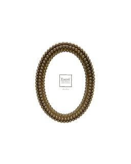 Cadre Ovale Dore Perles 10X15Cm