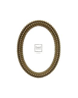 Cadre Ovale Dore Perles 13X18Cm
