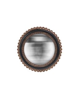 Miroir Convexe Fleur NoiretDore Ø21,3Cm