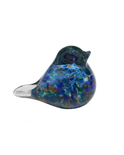 Oiseau Verre Bleu 12X7X9Cm