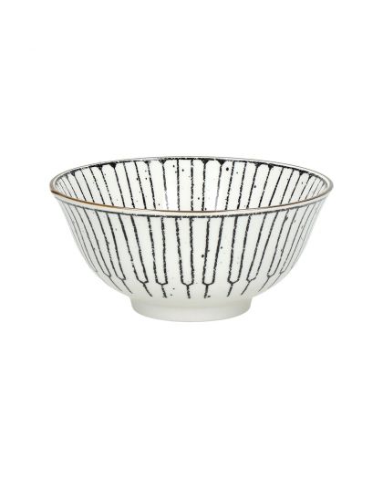  Alto Bol À Soupe Porcelaine Ø15,5 X H 7 Cm Noirblanc