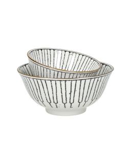  Alto Bol À Soupe Porcelaine Ø15,5 X H 7 Cm Noirblanc