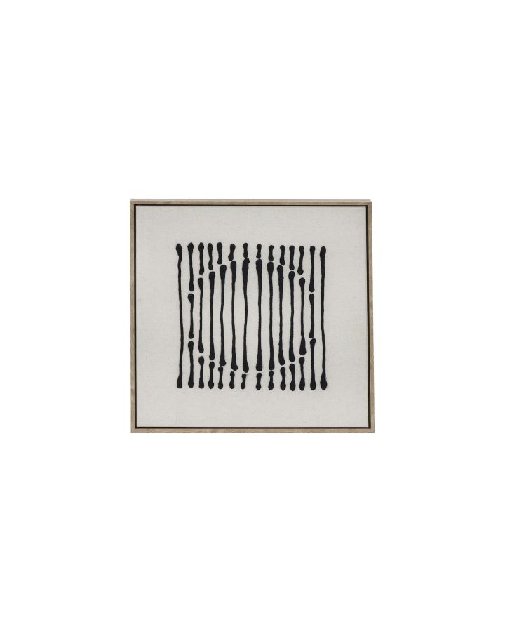  Bergamo Toile Avec Cadre LinMdf L 63 X W 4,3 X H 63 Cm Noirblanc