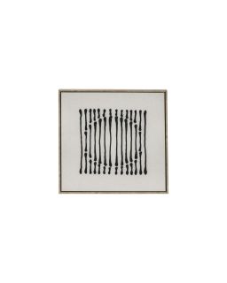  Bergamo Toile Avec Cadre LinMdf L 63 X W 4,3 X H 63 Cm Noirblanc