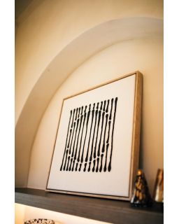  Bergamo Toile Avec Cadre LinMdf L 63 X W 4,3 X H 63 Cm Noirblanc