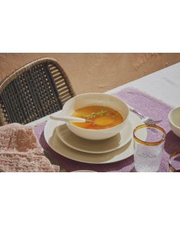  Biscotti Assiette À Dessert Porcelaine Ø20 X H 2 Cm Grisbeige