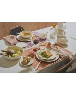  Biscotti Assiette À Dessert Porcelaine Ø20 X H 2 Cm Grisbeige