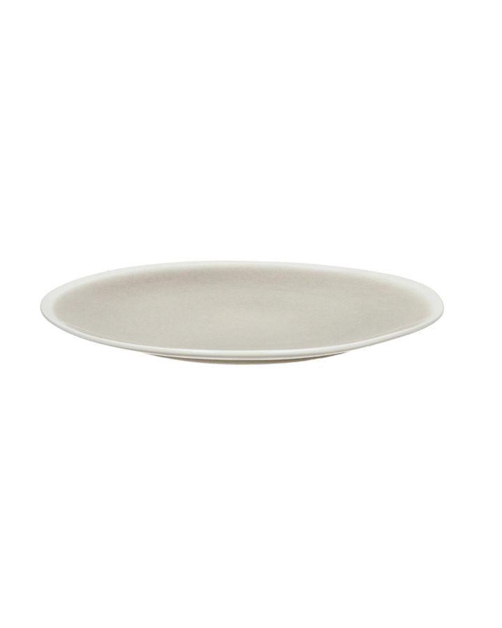  Biscotti Assiette Plate Porcelaine Ø26,8 X H 2 Cm Grisbeige