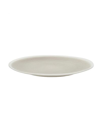  Biscotti Assiette Plate Porcelaine Ø26,8 X H 2 Cm Grisbeige