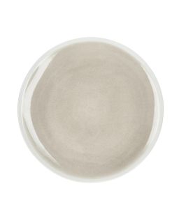  Biscotti Assiette Plate Porcelaine Ø26,8 X H 2 Cm Grisbeige