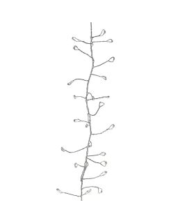  Glitter Cluster Synthétique L 250 Cm Argent