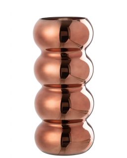 Vase Chenille Verre Brun(13,5x13,5x30cm)