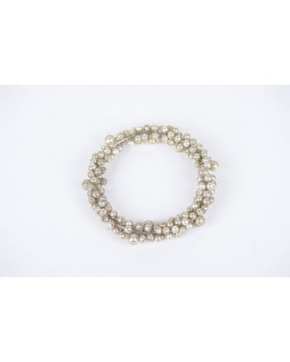 Bijou Pour BougieAnneau De Bougie PerléCream/GoldØ10,5Cm