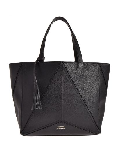 Cuir Vachette Petit Grain Couleur, Noir Matière, Cabas Parisien Mm