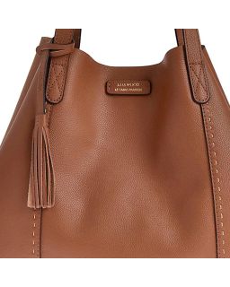 Cuir Vachette Petit Grain Couleur, Brandy Matière, Cabas Odeon Piqué Main