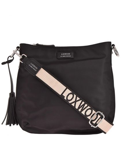 NylonetCroute De Cuir Couleur, Black Matière, Sac Celia