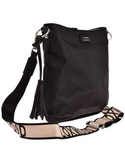NylonetCroute De Cuir Couleur, Black Matière, Sac Celia