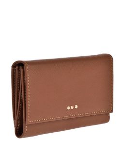 Cuir Vachette Petit Grain Couleur, Brandy Matière, Portefeuille Cuir