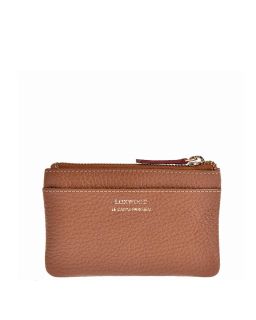 Cuir Vachette Petit Grain Couleur, Brandy Matière, Zoé Porte Monnaie Cuir