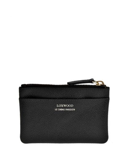 Cuir Vachette Petit Grain Couleur, Noir Matière, Zoé Porte Monnaie Cuir