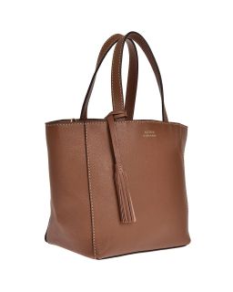 Cuir Vachette Petit Grain Couleur, Brandy Matière, Cabas Parisien Pm