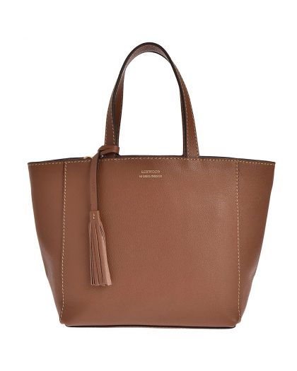 Cuir Vachette Petit Grain Couleur, Brandy Matière, Cabas Parisien Pm