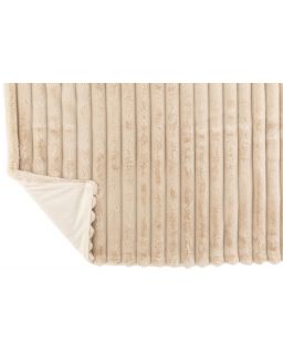 Plaid Large Corduroy Polyester Beige (180x130x2cm)