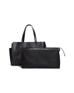Cabas Avec Pochette Amovible, Taille H27X38X10Cm100% Cuir Veritable Vachette, Do