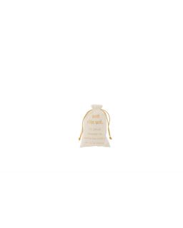 Sac Noel Francais Velours Blanc/Or Small(19x1x28cm)