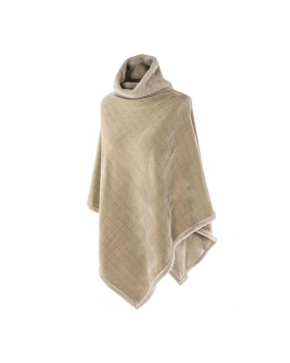 Poncho Chenille 60X80Cm Sand