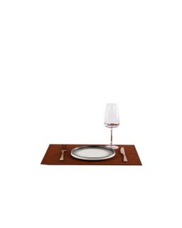 Set De Table Arbin - Leather Look Imitation - 45X33Cm, Brown