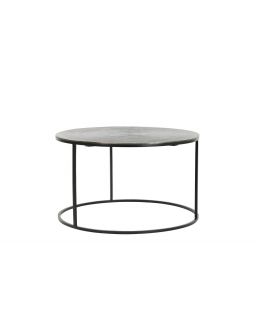 Coffee Table S/2 Ø61X37+Ø76X41 Cm Primo Black-Bronze+Mat Black