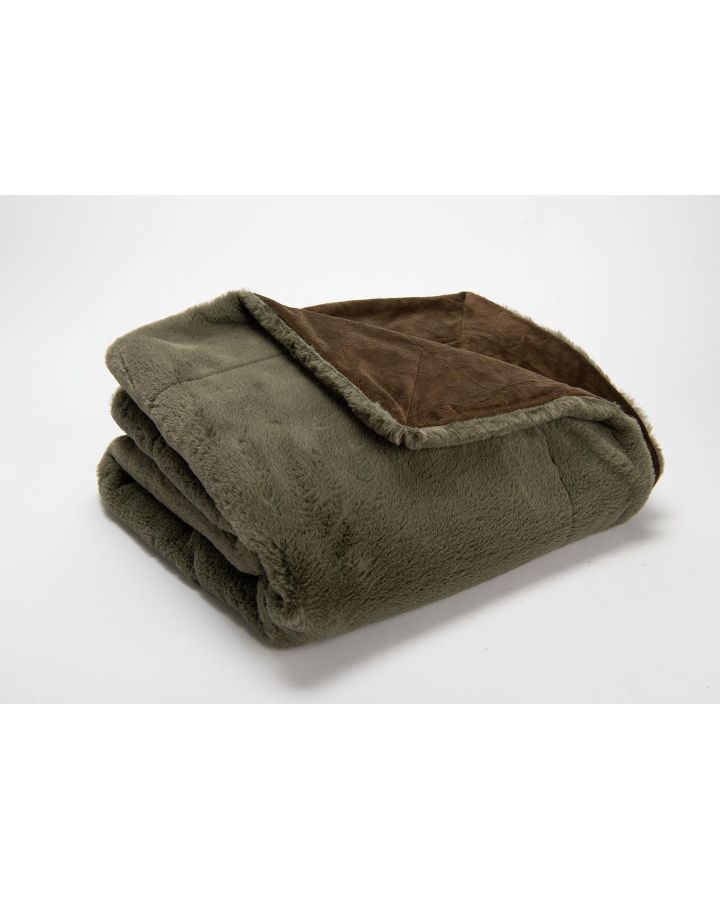 Plaid Luxe Kaki 130X170Cm