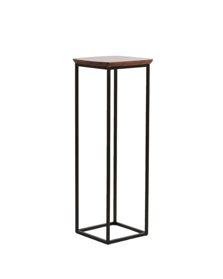 Pillar 35X35X100 Cm Quenza Acacia Wood+Black
