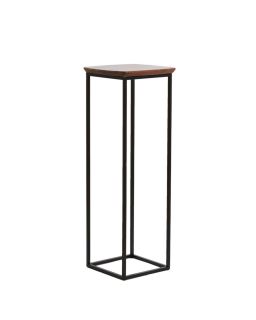 Pillar 35X35X100 Cm Quenza Acacia Wood+Black