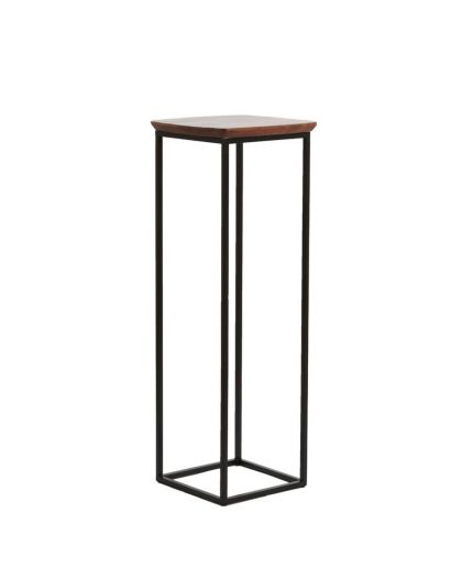 Pillar 35X35X100 Cm Quenza Acacia Wood+Black