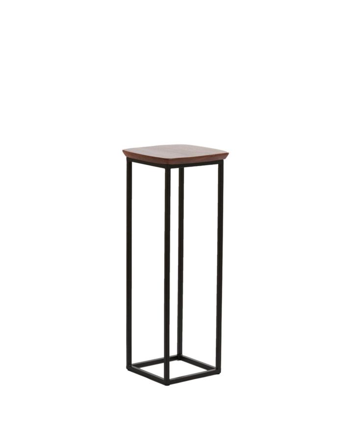 Pillar 30X30X80 Cm Quenza Acacia Wood+Black