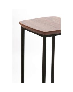 Pillar 30X30X80 Cm Quenza Acacia Wood+Black