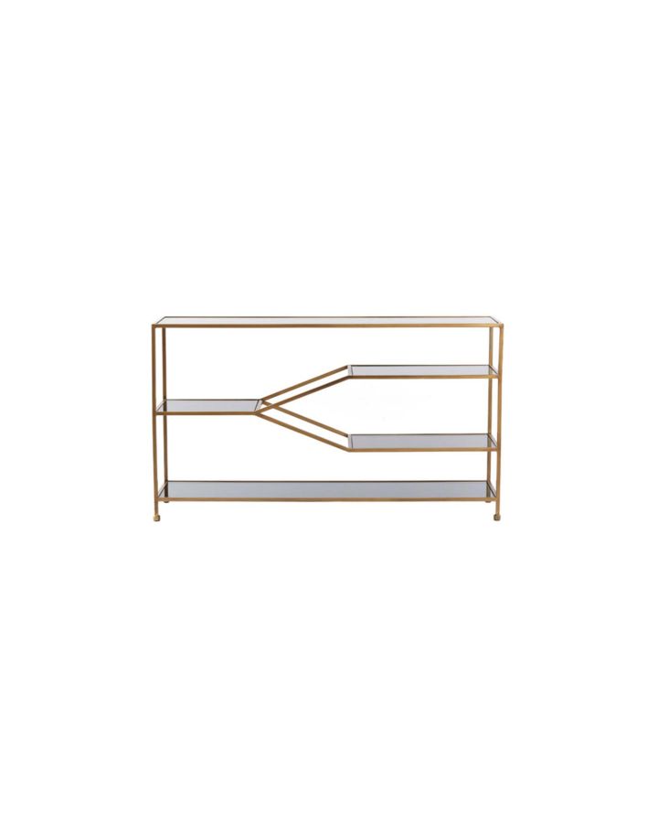 Console Aino Verre Fumé Bronze Antique 140x35x80 cm
