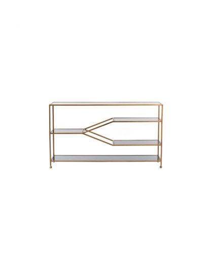 Console Aino Verre Fumé Bronze Antique 140x35x80 cm