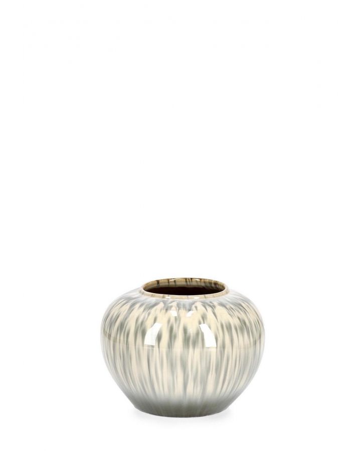 P.Vase Coira Ro Beige Melange D25,Taille Ø25X20Hcm