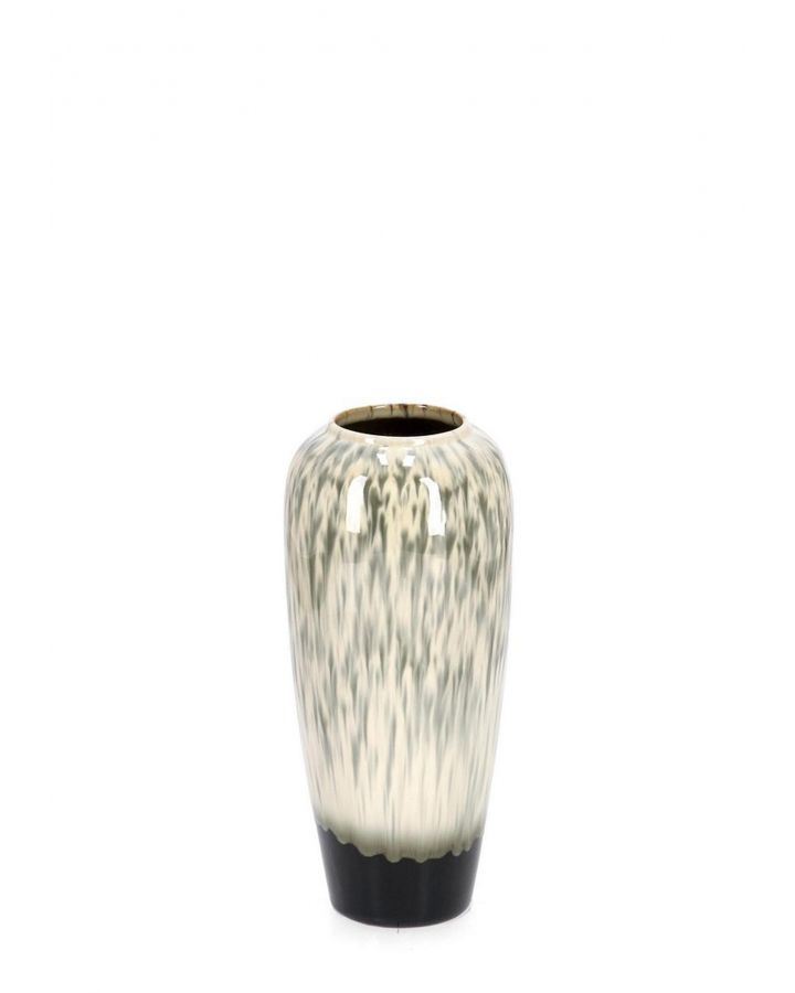 P.Vase Coira Évasé Beige Melange H36,Taille Ø16X36Hcm