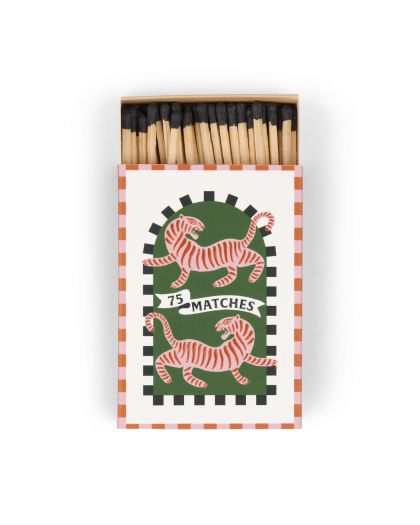 A Dopo Boxed Matches Tiger Black - 75 Matches (9.6 Cm)