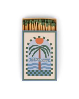 A Dopo Boxed Matches Palm Tree Dark Green - 75 Matches (9.6 Cm)
